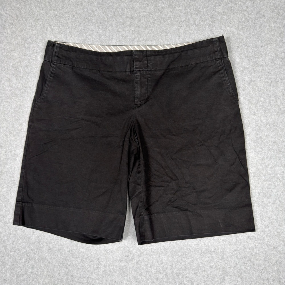 Gap Womens 10 Black Stretch Cotton Chino Shorts Preppy Minimalist Casual Staple